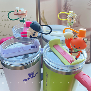 适用于Stanley大容量保温杯旅行吸管杯30cm透明吸管配件送吸管刷