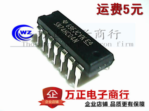 74HC04 SN74HC04N DIP-14直插 逻辑芯片 六组反向器 进口原装