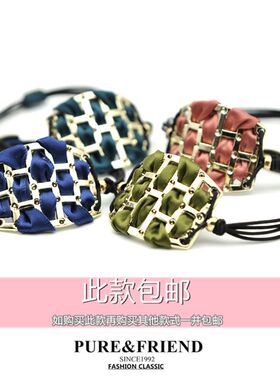 包邮purefriend正品菜篮子个性丝带皮筋发圈发绳热卖马尾发饰头绳