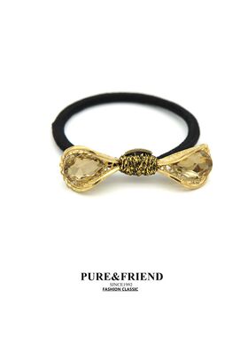 满58包邮】PureFriend发饰 精致小巧玲珑对钻发圈发绳皮筋