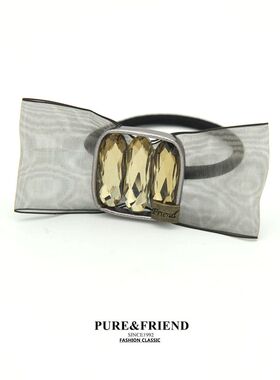满58包邮正品PureFriend 绢纱 可爱清新蝴蝶结发圈发绳皮筋发饰