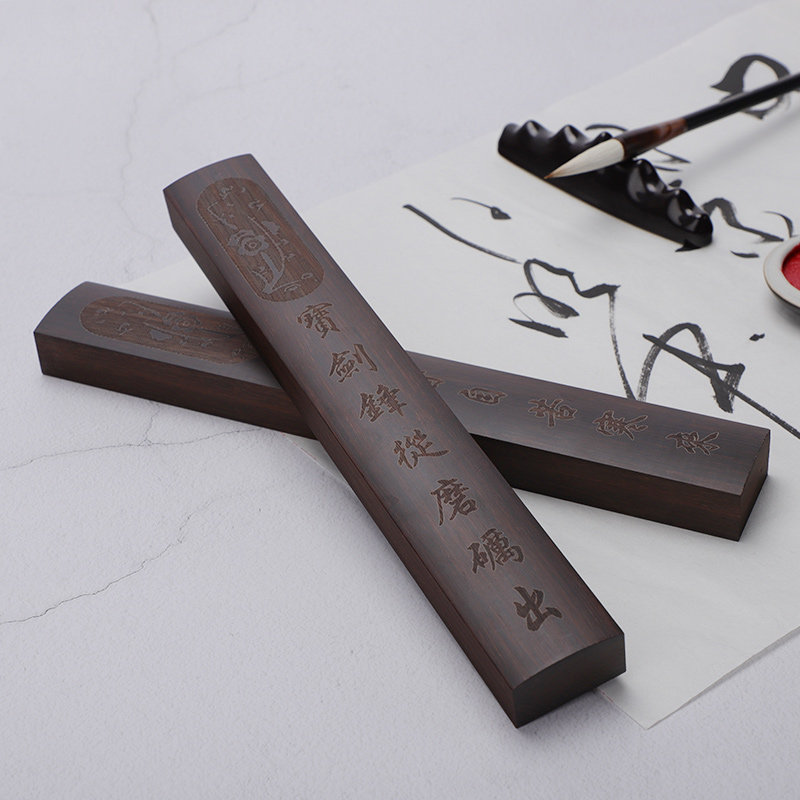 写毛笔字压宣纸镇尺镇纸创意文房四宝学生用中国风实木30cm大号_虎窝淘