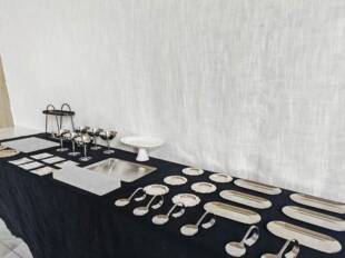 金属质感甜品台老钱风甜品摆件银器皿黑银色甜品台架子展示架