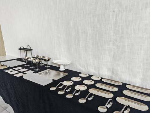 金属质感甜品台老钱风甜品摆件银器皿黑银色甜品台架子展示架