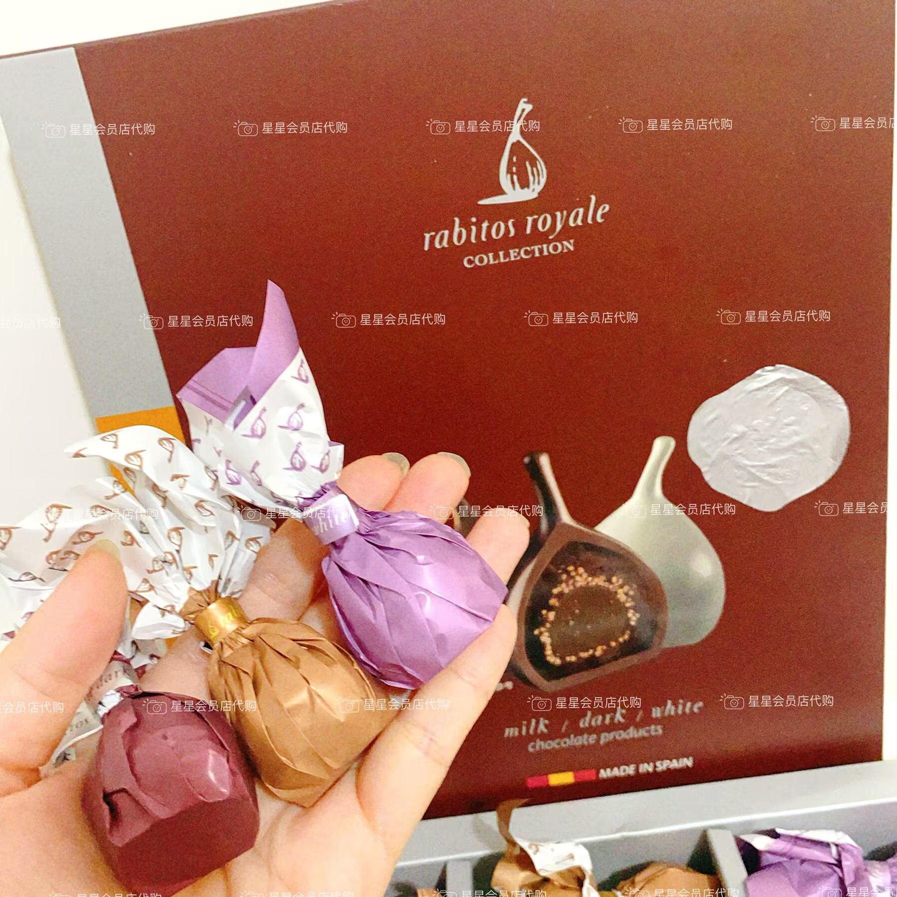 【山姆代购零食】西班牙混合口味无花果巧克力制品零食满29包邮