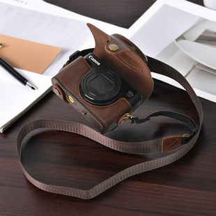 适用于佳能SX730 HS相机包皮套sx720复古保护套SX740