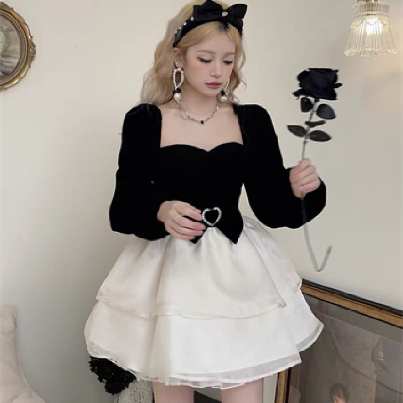 法式高级感公主生日礼服连衣裙