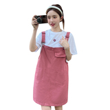 【】笑脸刺绣背带裙套装2292-P115-K168单裙P85-K138，女装连衣裙，乔安迪