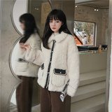 现货主推数据好高质感羊羔毛皮毛一体7002-P175-K248，女装毛呢外套，乔安迪
