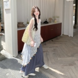 设计感背心罩衫阔腿裤套装女夏2025新款绝美松弛感上衣长裤两件套，女装套装/套裙，乔安迪