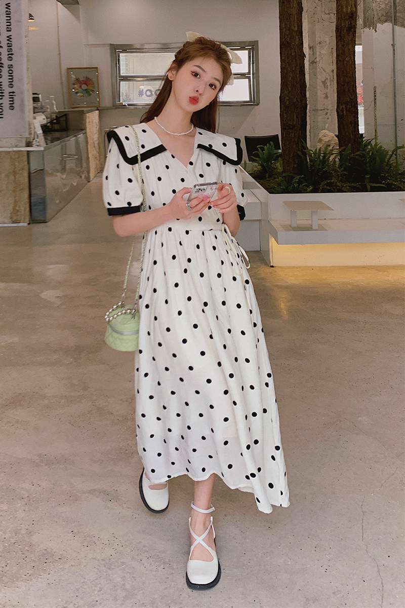 【新品现货】法式波点连衣裙2269-P105-K158,女装连衣裙,乔安迪