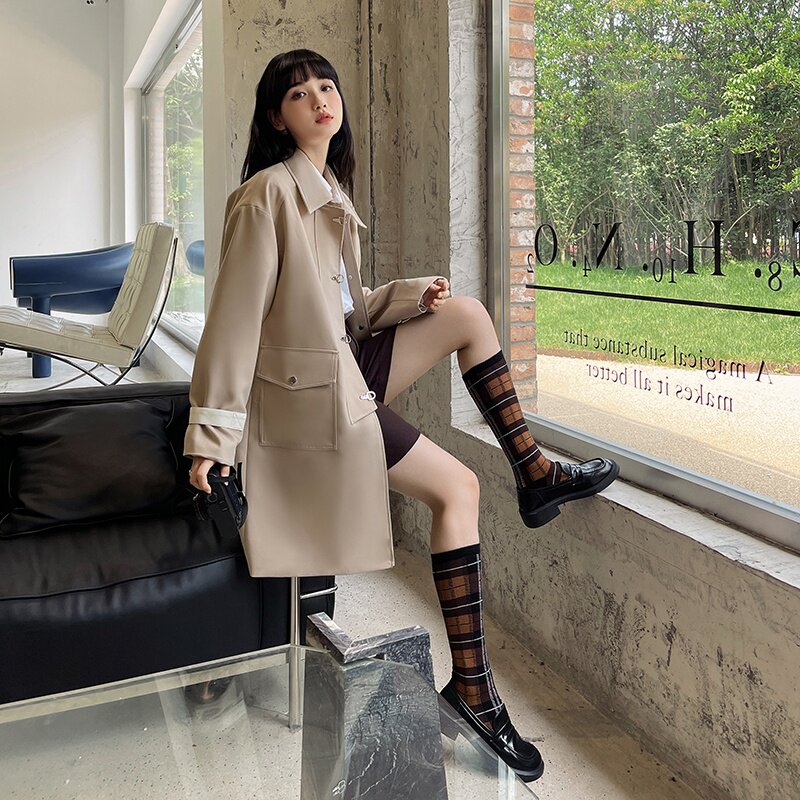 【2022秋款新款】大货已出定制飞机扣风衣8619-P150-K218,女装风衣,乔安迪