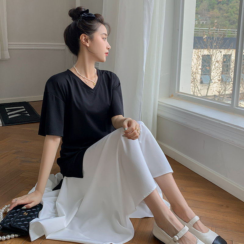 【22】大货已出黑白拼接显瘦连衣裙2052-P90-K138,女装连衣裙,乔安迪