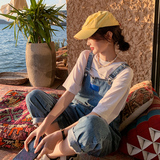 【22】出货中克莱因蓝贴标薄款背带裤2036-P95-K148，女装牛仔裤，乔安迪