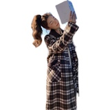 【新款】在做货不起球英伦风格子毛呢外套P175-K268，女装毛呢外套，乔安迪