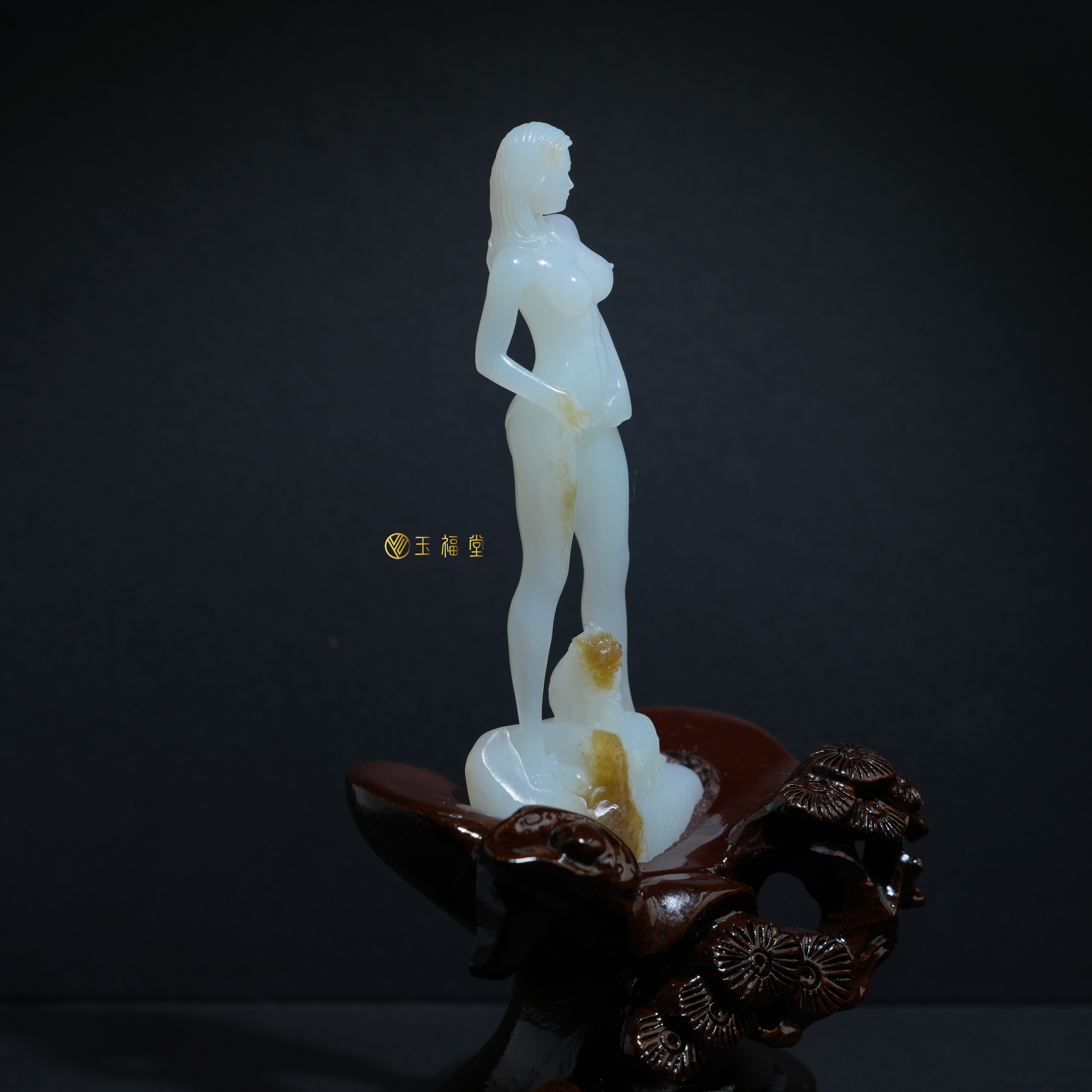 玉福堂 | 新疆和田玉籽料籽玉摆件 | 虞美人 |玉贵人摆饰遇到贵人