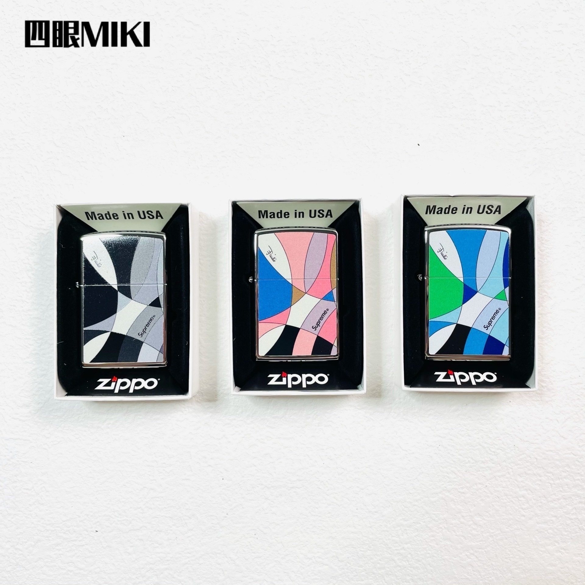 现货 Supreme 21SS Emilio Pucci Zippo联名芝宝 拼色 潮流打火机