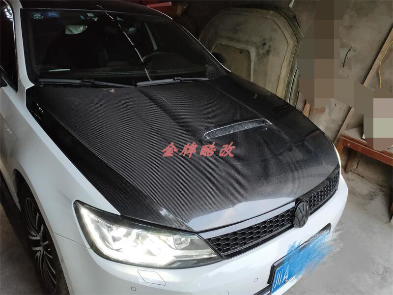大众凌渡汽车16-21年款改装碳纤维开孔机盖 引擎盖 头盖