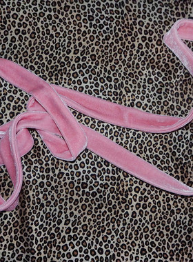 GLEE RAINBOW少女粉红丝绒细长围巾腰带丝巾