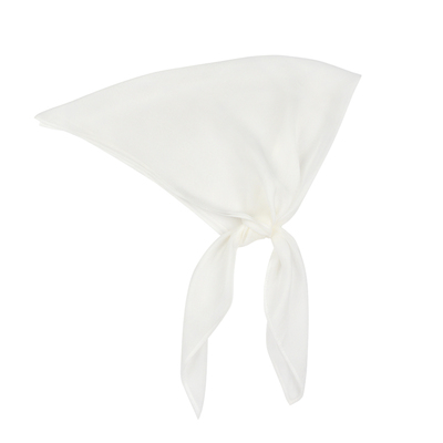 GLEERAINBOW 天鹅白柔软透视薄纱蚕丝方巾围巾