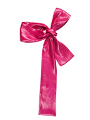 glee rainbow 玫红真丝光感涂层感双面色织提花缎直角窄丝巾