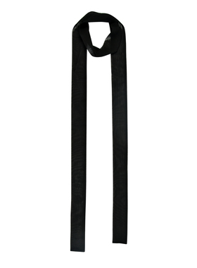 Glee rainbow 黑色真丝乔其纱透视经典百搭直角长丝巾