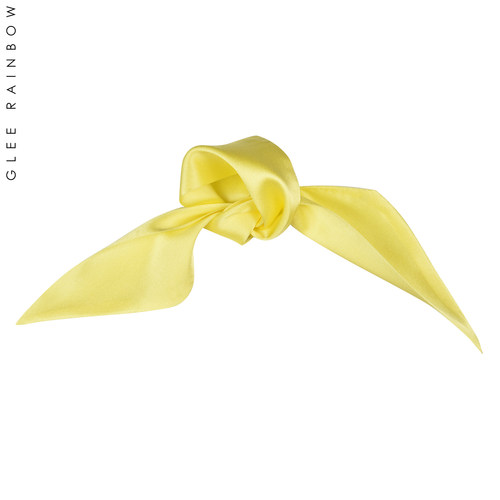 gleerainbow经典欧美鹅黄手腕巾