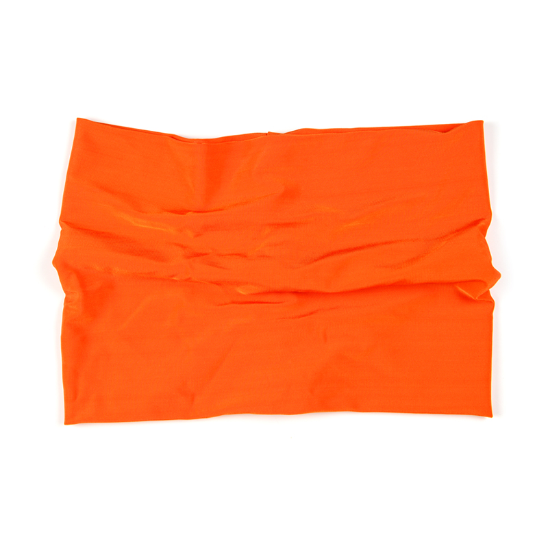 Glee rainbow 电光橙 超宽弹力真丝针织发带秋冬内搭堆堆假领