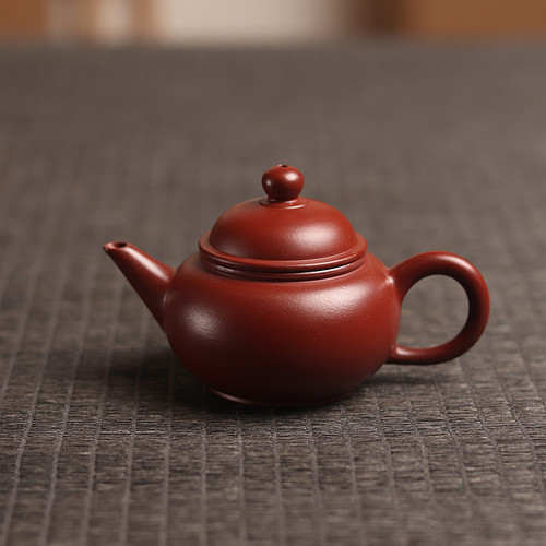 潮州手拉朱泥壶水平壶小品60-100cc