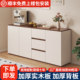 实木餐边柜靠墙一体储物柜客厅收纳柜简约现代橱柜家用定制置物柜