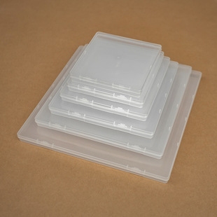 正方形PP塑料盒包装盒PP方盒扁盒透明塑料盒PP储物盒折纸卡片盒子