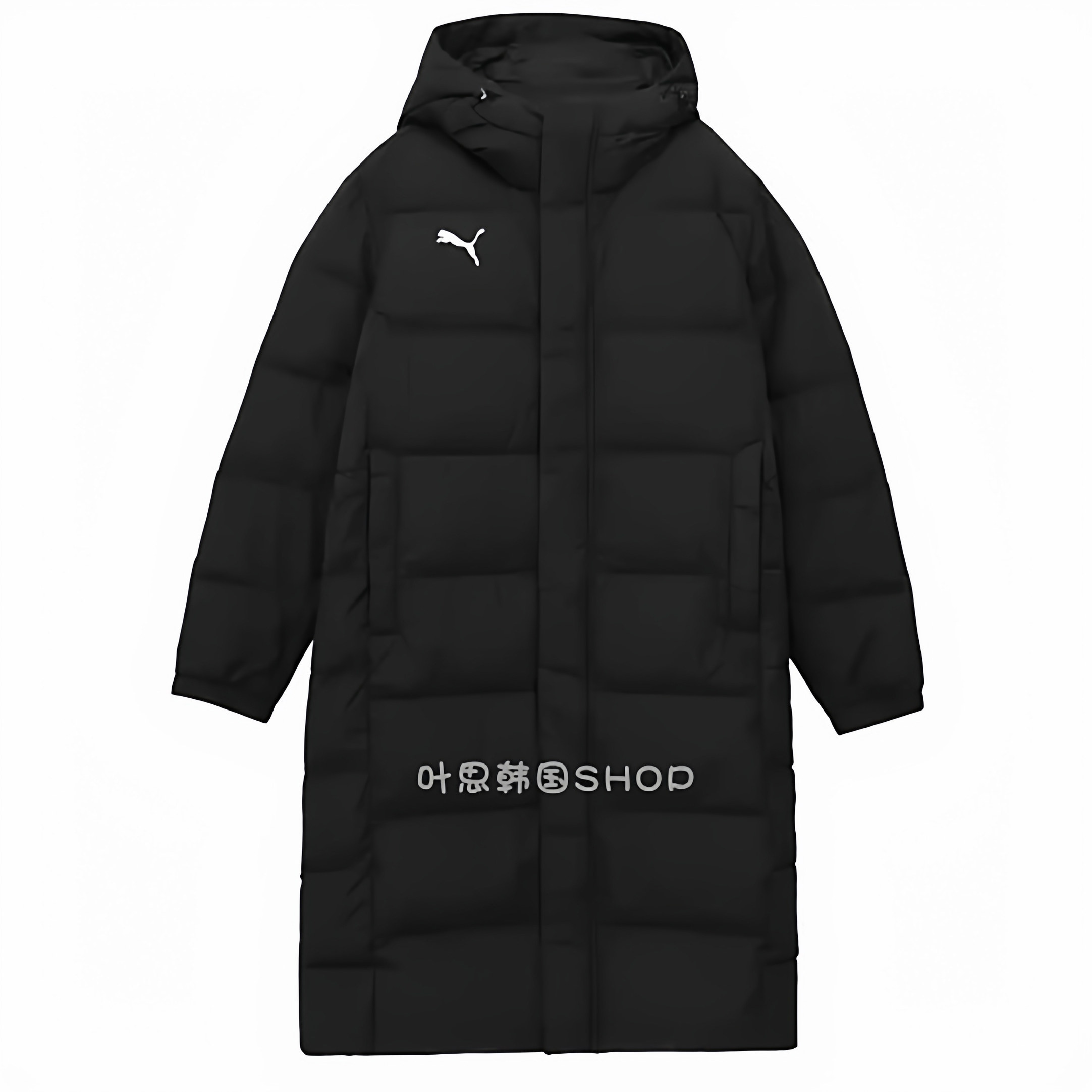 Puma彪马冬季男女连帽长款双面保暖运动宽松羽绒服外套 941288-01