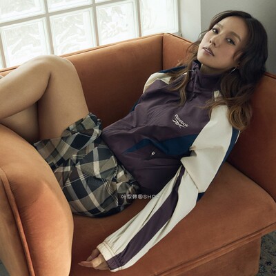 Reebok锐步宽松运动防风夹克外套