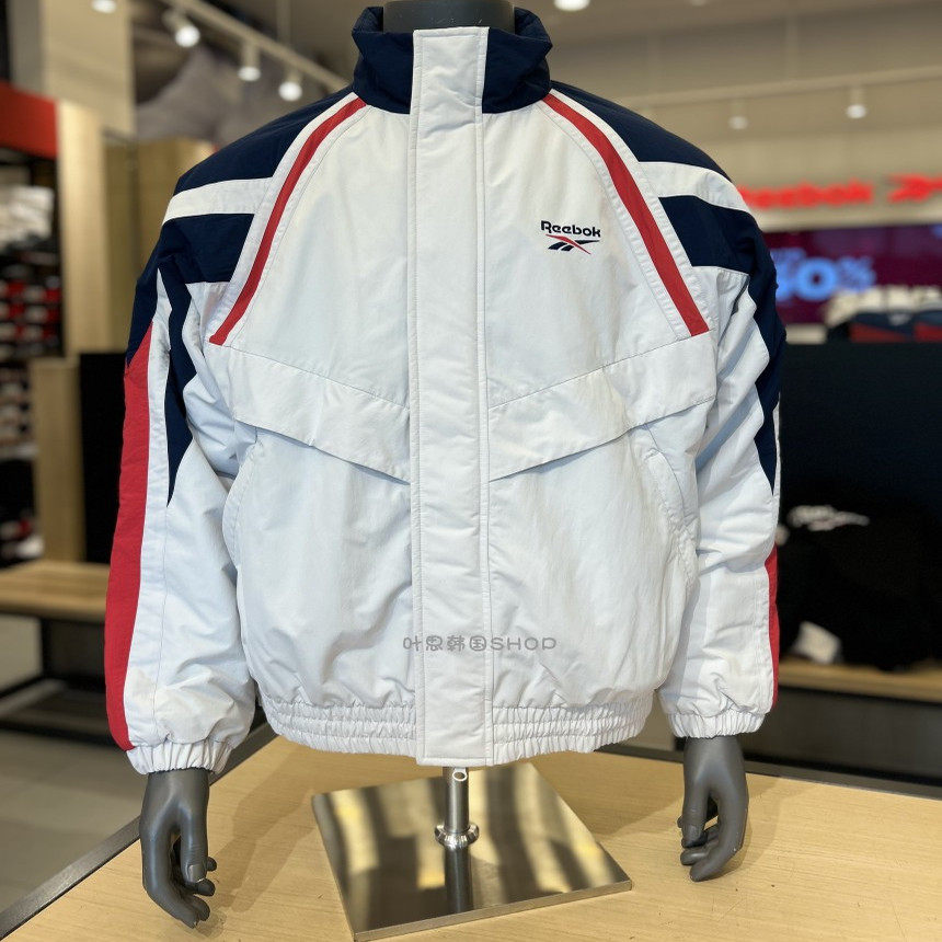 Reebok锐步2025冬季折扣男女立领防风保暖休闲运动棉服夹克外套