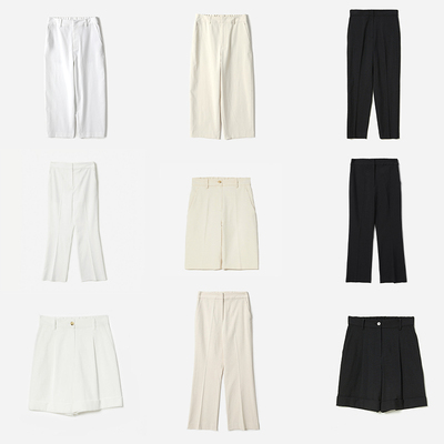 WKZ08120 TH干爽舒适挺括防透速干亚麻棉锥形裤直筒裤微喇裤短裤