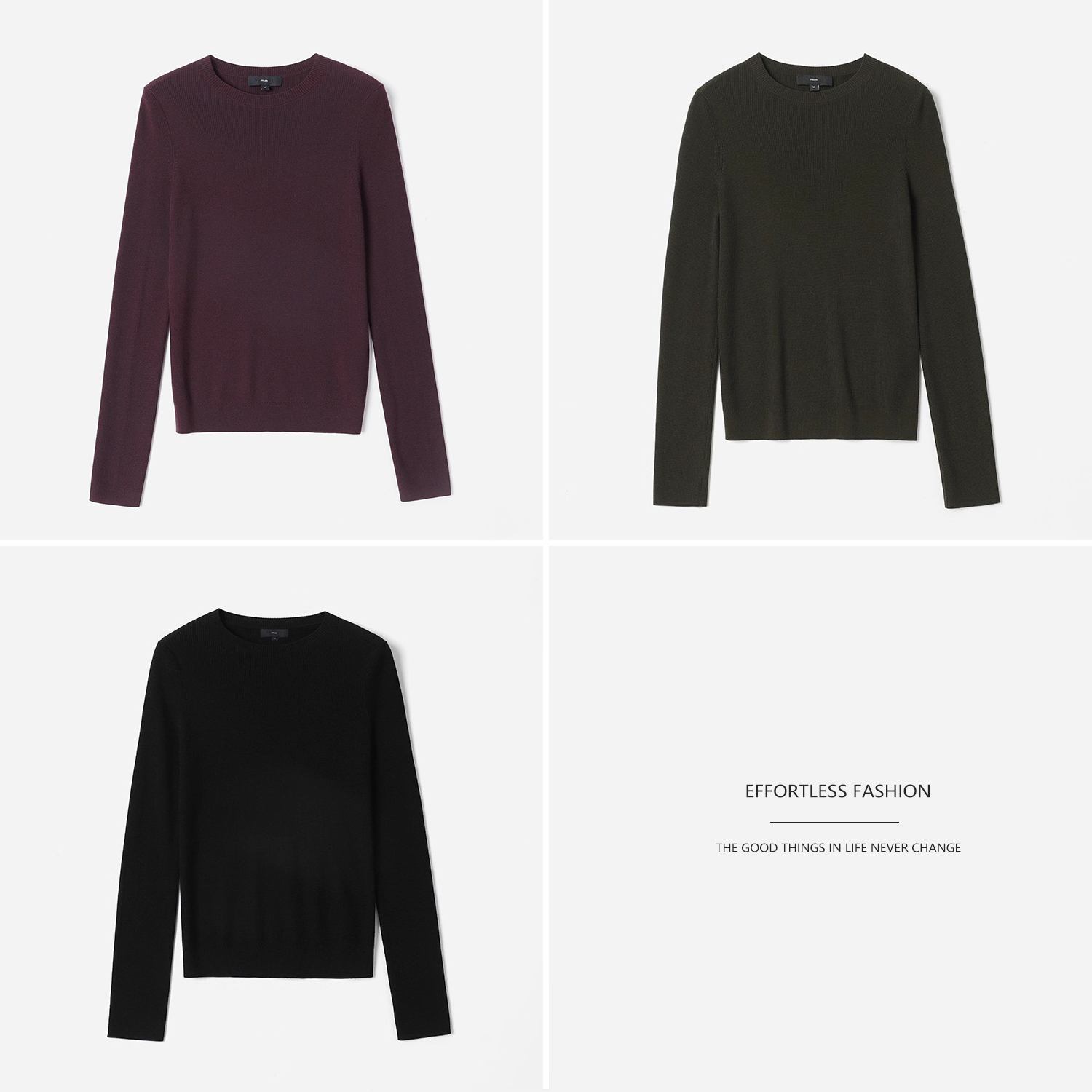 #WZT07241 茉莉雅集H家 L*P意大利15μm黄金羊毛坑条打底针织套衫