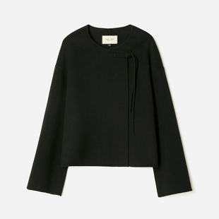 *WWT07030 茉莉雅集 30羊绒70羊毛新中式盘扣短大衣