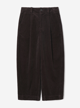 *WKZ08270 茉莉雅集 复古腔调全棉灯芯绒休闲装腰奶奶裤九分裤女