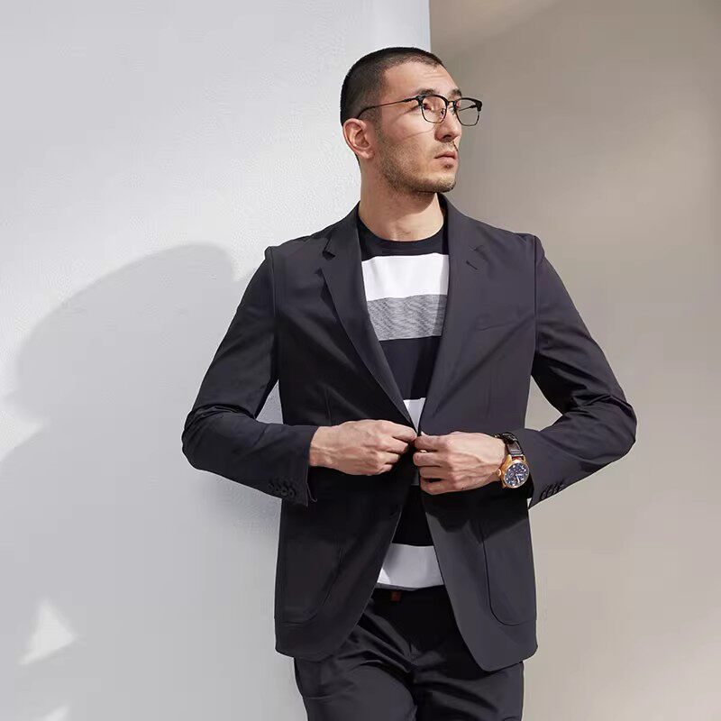 MXZ04022  日本料商务休闲抗皱干爽强捻棉西装男士