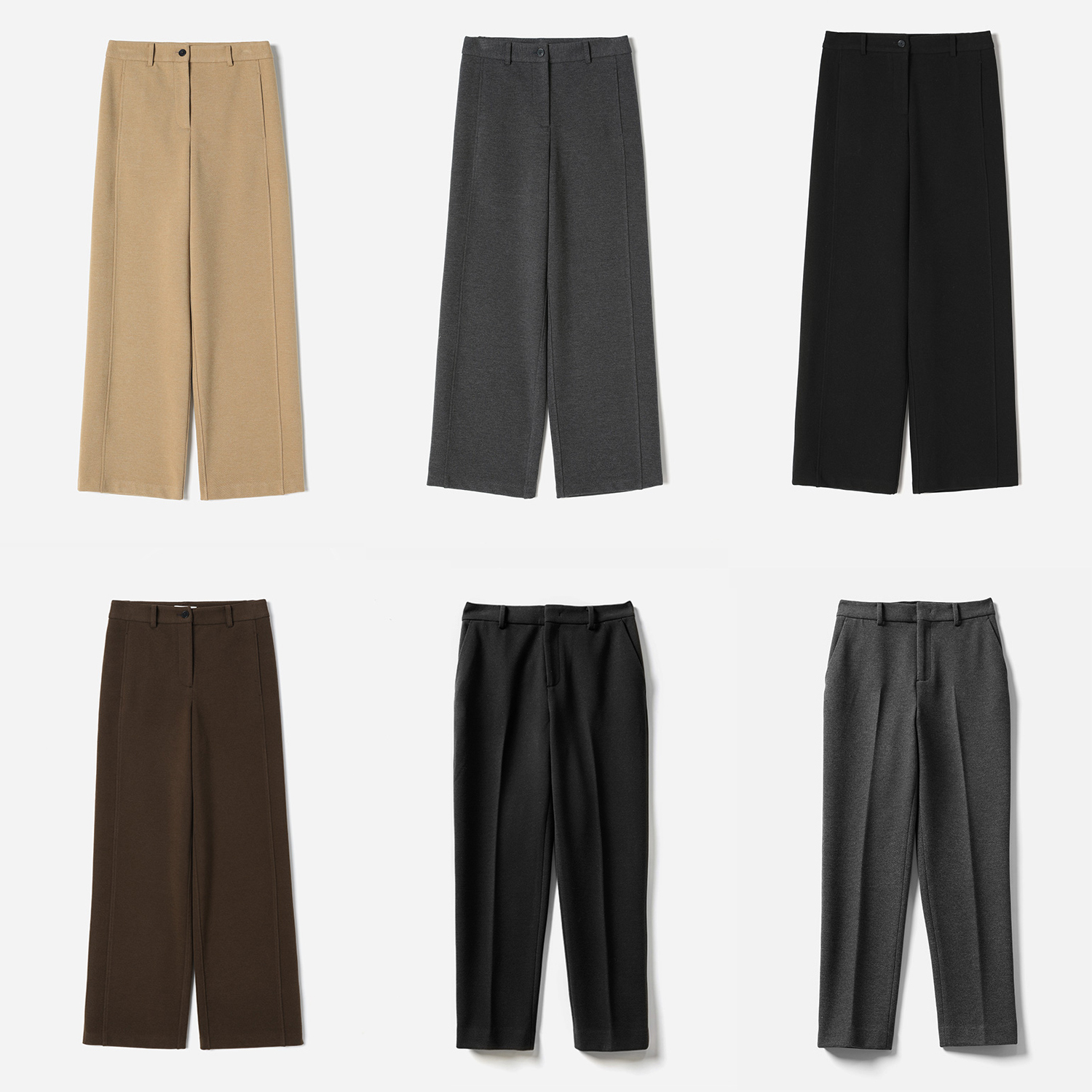 WKZ07045 茉莉雅集 I*C舒适自在保暖含羊毛装腰直筒裤锥形裤