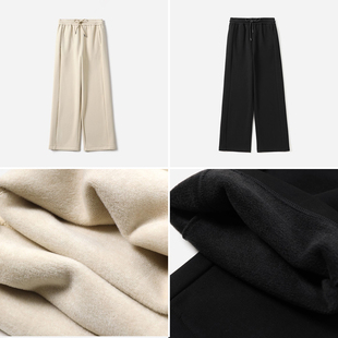 小火炉加厚加绒保暖松紧腰舒适休闲直筒裤 茉莉雅集 WKZ08124