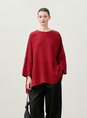 *WCS08127 茉莉雅集 与世无争的包容立体杨柳绉全亚麻纸片人衬衫