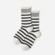 经典 WSP08063 茉莉雅集 基础条纹含羊毛保暖舒适中筒袜秋冬女