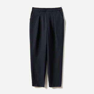 可机洗易打理四面弹半松紧腰单褶锥形卫裤 茉莉雅集 WKZ06098