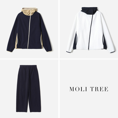 *WWT08282 茉莉雅集 城市轻户外休闲轻薄舒适斜门襟连帽外套/长裤