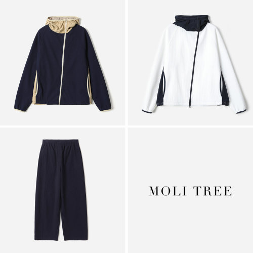 *WWT08282 茉莉雅集 城市轻户外休闲轻薄舒适斜门襟连帽外套/长裤