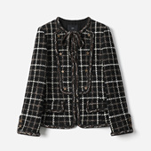 达拉斯星际意大利羊毛花呢香 WWT08222 茉莉雅集 风拉链外套