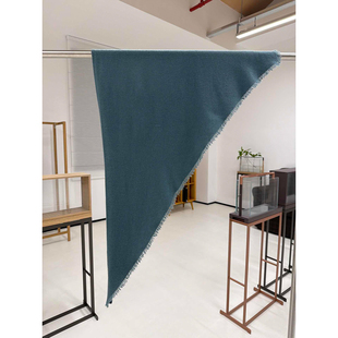 WWJ09023 茉莉雅集 经典纯色毛须边全羊绒大三角巾围巾女