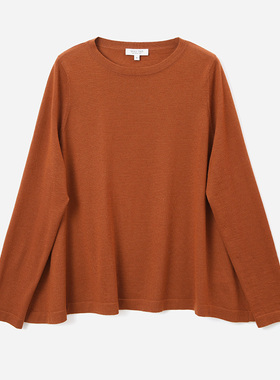 *WZT07307 茉莉雅集 KVSS精纺3/68支全羊绒伞摆针织套衫毛衣女