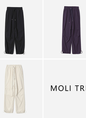 *WKZ08177 茉莉雅集 户外山系防水抑菌休闲伞兵裤女